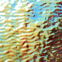 Rippled Glass Sheet Red Streaky w/ Multi Colors and Iridescent Finish