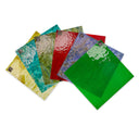 Assorted Set of Six - 12" x 12" Assorted Color and Texture Glass
