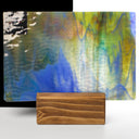 Rippled Glass Sheet Mixed Colors Streaky w/ Multi Colors