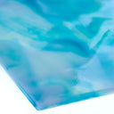 Glass Sheet Mixed Colors Mottled w/ Aqua/Pink/White Streaky