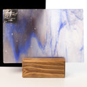 Glass Sheet Blue Streaky w/ Purple, Clear