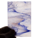 Glass Sheet Blue Streaky w/ Purple, Clear
