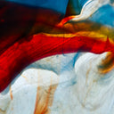 Glass Sheet Mixed Colors Streaky w/ Red/Aqua/Brown