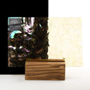 Iridescent Finish Glass Sheet Yellow Flemish Texture