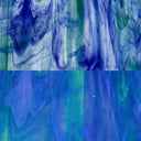 Glass Sheet Blue Colors Streaky w/ Multi Colors