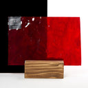 Glass Sheet Red with Flemish Texture