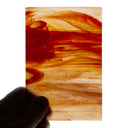 Glass Sheet Red Steaky w/ Multi Colors