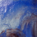 Glass Sheet Blue Streaky w/ multi color