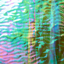 Rippled Glass Sheet Mixed Shades of Green Streaky w/ Multi Colors and Iridescent Finish