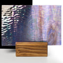 Rippled Glass Sheet Purple Streaky w/ Multi Colors and Iridescent Finish