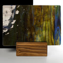 Rippled Glass Sheet Mixed Colors Streaky w/ Multi Colors