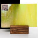 Glass Sheet Mixed Colors Streaky w/ Yellow/Green/White and Iridescent Finish