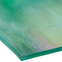 Iridescent Finish Glass Sheet Green and Blue Mixed Colors Streaky w/ Multi Colors