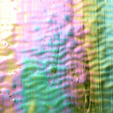 Rippled Glass Sheet Green Streaky w/ Multi Colors and Iridescent Finish