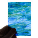 Glass Sheet Green Streaky w/ multi colors
