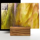 Glass Sheet Mixed Colors Streaky w/ Iridescent Finish