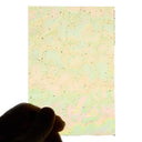 Iridescent Finish Glass Sheet Yellow Flemish Texture