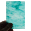 Glass Sheet Green Streaky w/ multi colors