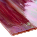 Glass Sheet Red Streaky w/ Multi Colors and Iridescent Finish