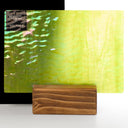 Rippled Glass Sheet Green Streaky w/ Multi Colors and Iridescent Finish