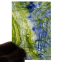 Rippled Glass Sheet Mixed Colors Streaky w/ Multi Colors
