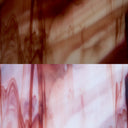 Glass Sheet Red Streaky w/ Pink, White