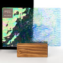 Rippled Glass Sheet Blue with Iridescent