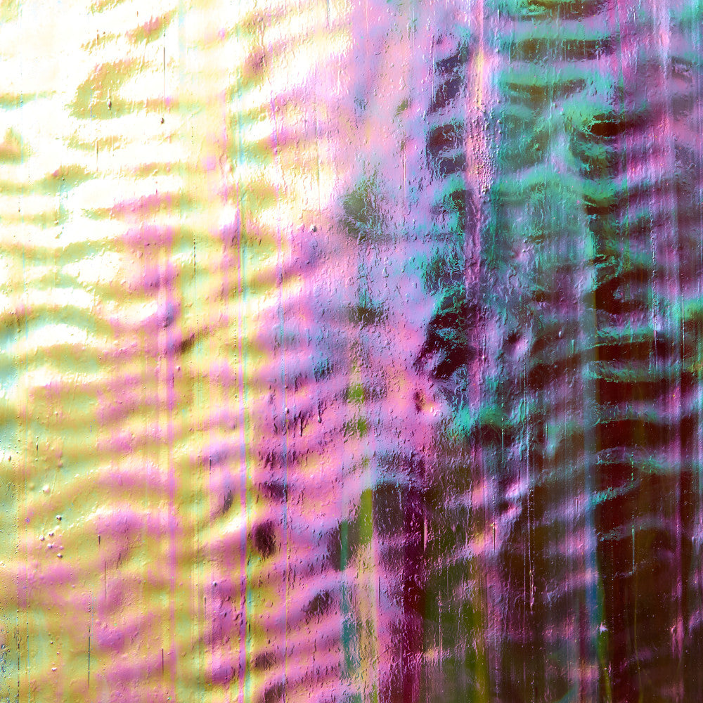 Steaky Color Rippled Glass Sheet Red Streaky w/ Multi Colors and Iridescent Finish ...