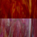Glass Sheet Red Streaky w/ Multi Colors and Iridescent Finish