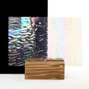 Iridescent Finish Glass Sheet Pastel Cathedral with Ripple Texture