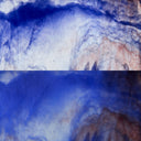 Glass Sheet Blue Streaky w/ multi color