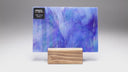 Glass Sheet Blue Streaky w/ White and Iridescent Finish