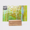 Rippled Glass Sheet Mixed Shades of Green Streaky w/ Multi Colors and Iridescent Finish
