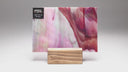 Glass Sheet Pink/Red Streaky w/ Iridescent Finish
