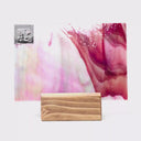 Glass Sheet Pink/Red Streaky w/ Iridescent Finish