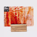 Rippled Glass Sheet Red Streaky w/ Multi Colors and Iridescent Finish