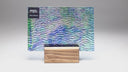 Rippled Glass Sheet Blue with Iridescent