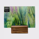 Glass Sheet Green Streaky w/ Blue and Iridescent Finish
