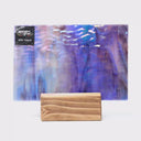 Rippled Glass Sheet Blue Streaky w/ Multi Colors and Iridescent Finish