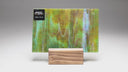 Rippled Glass Sheet Mixed Shades of Green Streaky w/ Multi Colors and Iridescent Finish