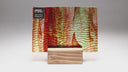 Rippled Glass Sheet Orange/Red Streaky w/ Multi Colors and Iridescent Finish
