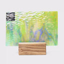 Rippled Glass Sheet Green Streaky w/ Multi Colors and Iridescent Finish