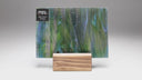 Glass Sheet Green Streaky w/ Blue and Iridescent Finish