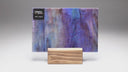 Rippled Glass Sheet Blue Streaky w/ Multi Colors and Iridescent Finish