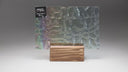 Iridescent Finish Glass Sheet Pastel Cathedral with Flemish Texture