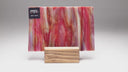 Glass Sheet Red Streaky w/ Multi Colors and Iridescent Finish