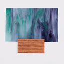 Glass Sheet Blue Streaky w/ multi color