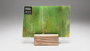 Rippled Glass Sheet Green Streaky w/ Multi Colors and Iridescent Finish