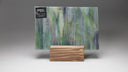 Iridescent Finish Glass Sheet Green Colors Streaky w/ Multi Colors