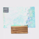 Rippled Glass Sheet Blue with Iridescent
